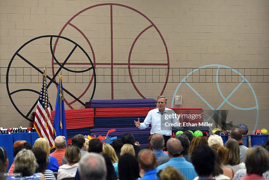 Republican Presidential Candidate Jeb Bush Holds Town Hall Meeting In Nevada