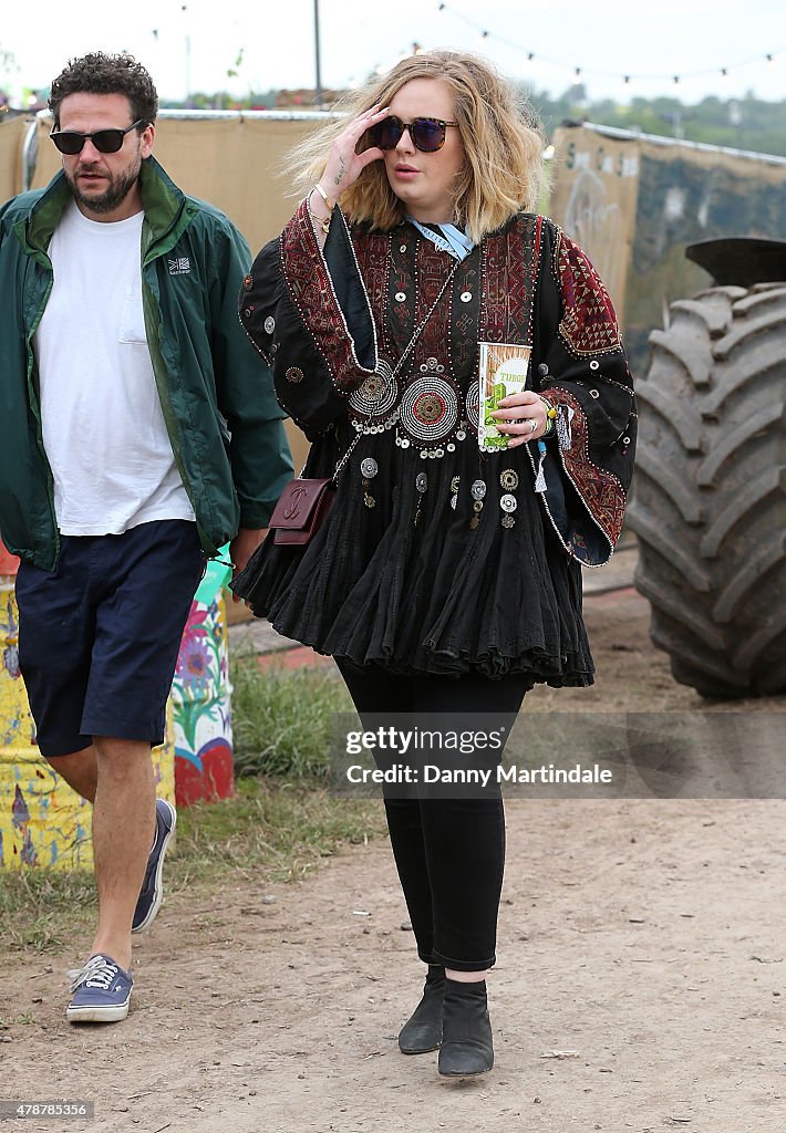 Glastonbury Festival 2015 - Celebrity Sightings