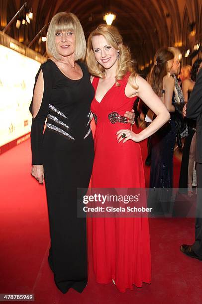 Mona Seefried, Natalie Alison attend the 5th Filmball Vienna at City Hall on March 14, 2014 in Vienna, Austria.
