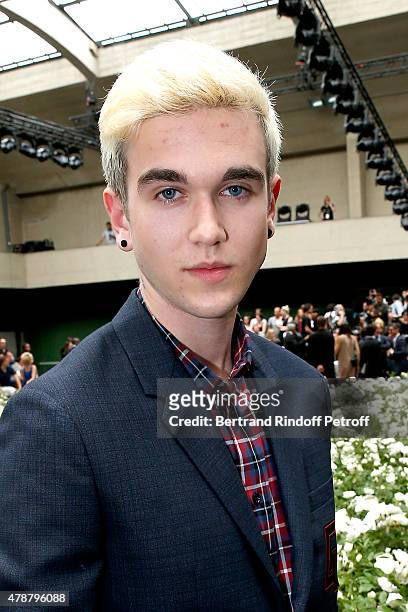 Son of Daniel Day-Lewis and Isabelle Adjani, Actor Gabriel-Kane Day-Lewis whose album 'Very Scar is a heding' will come out in July, attends the Dior...