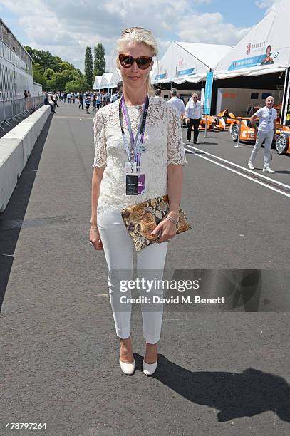 Tamara Beckwith attends Day One at the 2015 FIA Formula E Visa London ePrix at Battersea Park on June 27, 2015 in London, England.