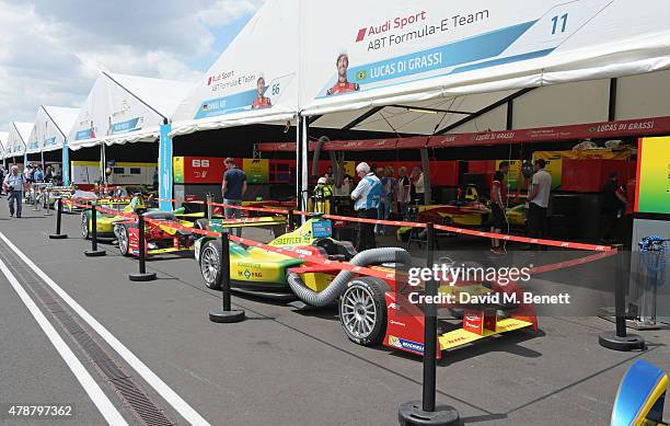 General view of the atmosphere during Day One at the 2015 FIA Formula E Visa London ePrix at Battersea Park on June 27, 2015 in London, England.