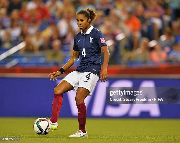 Laura Georges of France in action during the quarter final match of the FIFA Women's World Cup between Germany and France at Olympic Stadium on June...