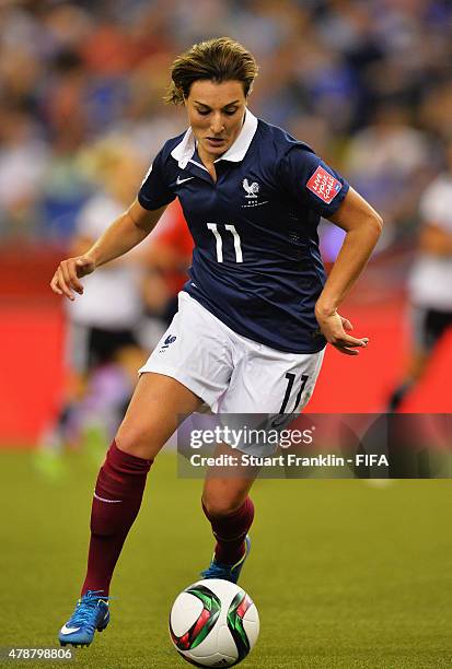 Claire Lavogez of France in action during the quarter final match of the FIFA Women's World Cup between Germany and France at Olympic Stadium on June...