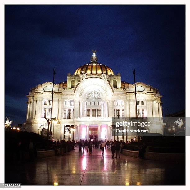 palace of fine arts in mexico city - fine arts center stock pictures, royalty-free photos & images