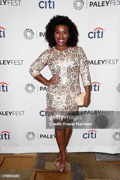 Actress Uzo Aduba arrives at The Paley Center For Media's PaleyFest 2014 Honoring "Orange Is The New Black" at Dolby Theatre on March 14, 2014 in...