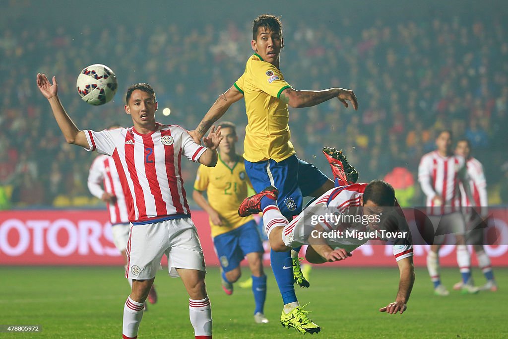Brazil v Paraguay: Quarter Final - 2015 Copa America Chile