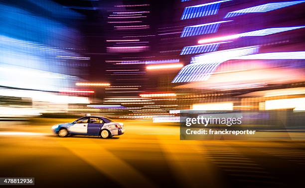 abstract fast car motion blur in singapore - fast motion stock pictures, royalty-free photos & images