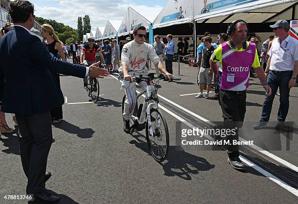 Fabio Leimer attends Day One at the 2015 FIA Formula E Visa London ePrix at Battersea Park on June 27, 2015 in London, England.