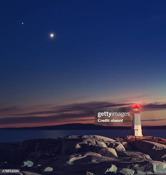 planeten mit peggy's cove lighthouse - venus symbol stock-fotos und bilder