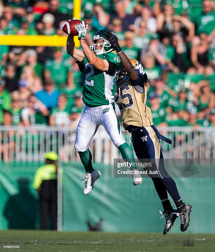 Winnipeg Blue Bombers v Saskatchewan Roughriders