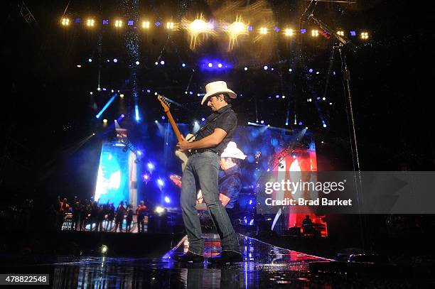 Musician Brad Paisley performs at the 2015 FarmBorough Festival - Day 2 at Randall's Island on June 27, 2015 in New York City.