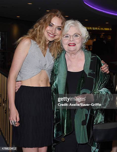 Actors Imogen Poots and June Squibb arrive at the 2015 Los Angeles Film Festival screening of 'A Country Called Home' at Regal Cinemas L.A. Live on...