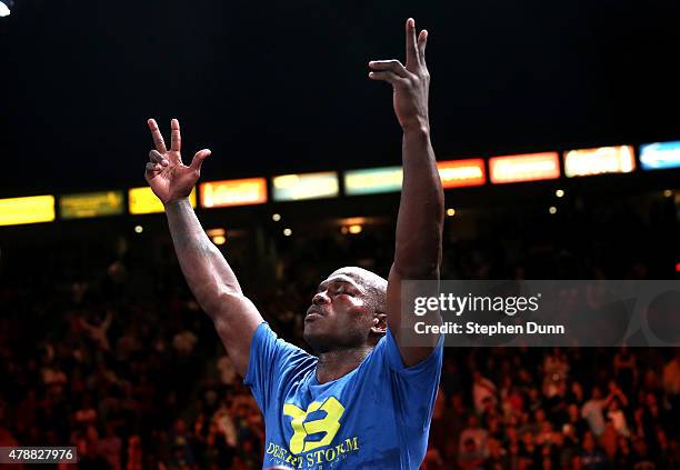 Timothy Bradley Jr. Reacts as the decision is announced over Jessie Vargas in their Interim WBO World Title welterweight fight at StubHub Center on...