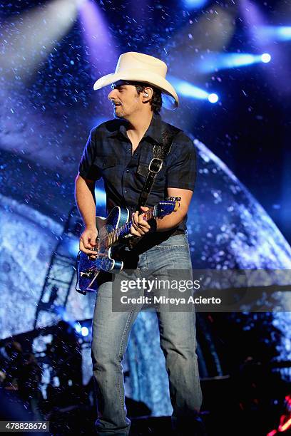Musician Brad Paisley performs during the 2015 FarmBorough Festival at Randall's Island on June 27, 2015 in New York City.