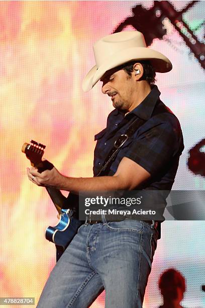 Musician Brad Paisley performs during the 2015 FarmBorough Festival at Randall's Island on June 27, 2015 in New York City.