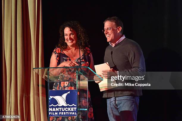 Jonathan Burkhart and Jill Burkhart attend the "Screenwriters Tribute" event during the 20th Annual Nantucket Film Festival - Day 4 on June 27, 2015...