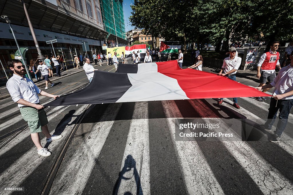 Members of Italian right-extremists party 'Forza Nuova' (New...