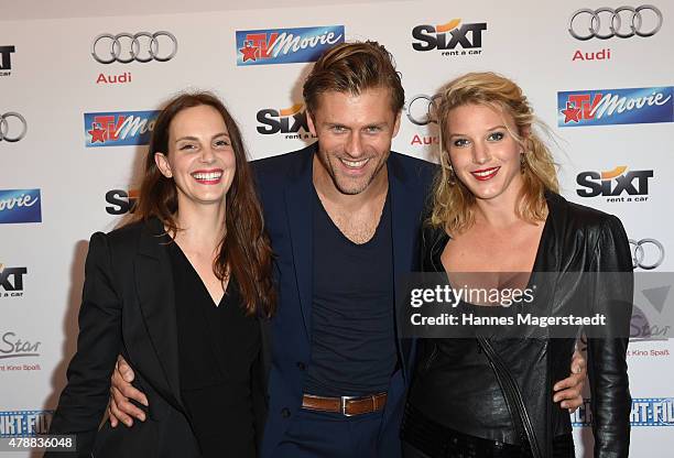 Marie Zielcke, Jens Atzorn and Eva-Maria Grein von Friedl attend the Audi Director's Cut at the Praterinsel during the Munich Film Festival at...