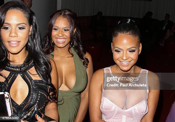 AHOLLYWOOD, CA Reality TV Personalities Liz Milian, Danielle Milian, and Christina Milian attends the NALIP 16th annual Latino Media Awards at The W...