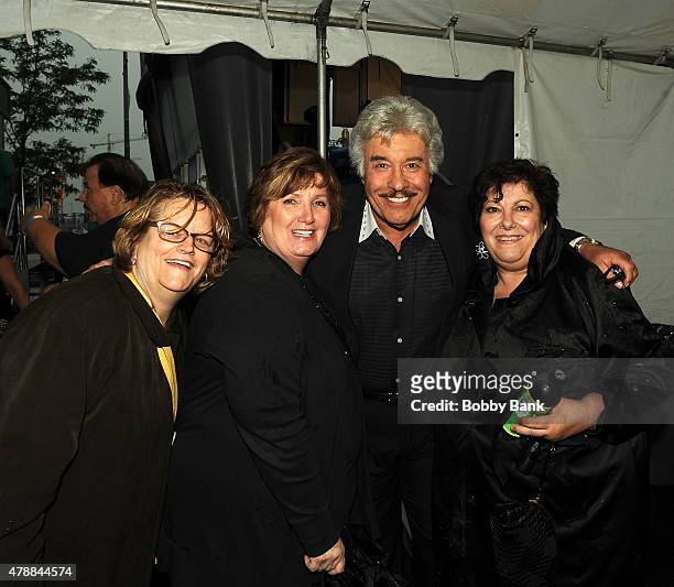 Tony Orlando and Johanna Antonacci attend Cousin Brucie's 3rd Annual Palisades Park Reunion Show at Meadowlands State Fair on June 27, 2015 in East...