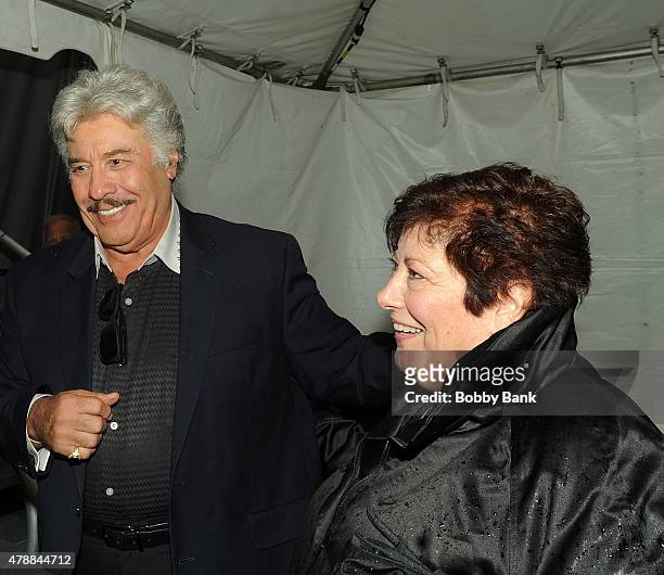 Tony Orlando and Johanna Antonacci attend Cousin Brucie's 3rd Annual Palisades Park Reunion Show at Meadowlands State Fair on June 27, 2015 in East...