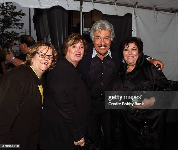 Tony Orlando and Johanna Antonacci attend Cousin Brucie's 3rd Annual Palisades Park Reunion Show at Meadowlands State Fair on June 27, 2015 in East...