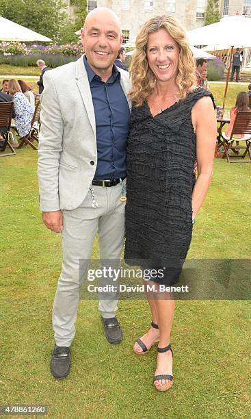 Sally Gunnell and Johnathan Bigg attend the Carter Style & Luxury Lunch at the Goodwood Festival of Speed on June 28, 2015 in Chichester, England.