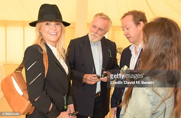 Sarina Potgieter and Roger Taylor attend the Carter Style & Luxury Lunch at the Goodwood Festival of Speed on June 28, 2015 in Chichester, England.