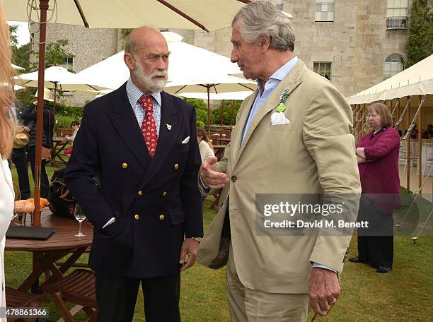 Prince Michael of Kent and Arnaud Bamberger attend the Carter Style & Luxury Lunch at the Goodwood Festival of Speed on June 28, 2015 in Chichester,...