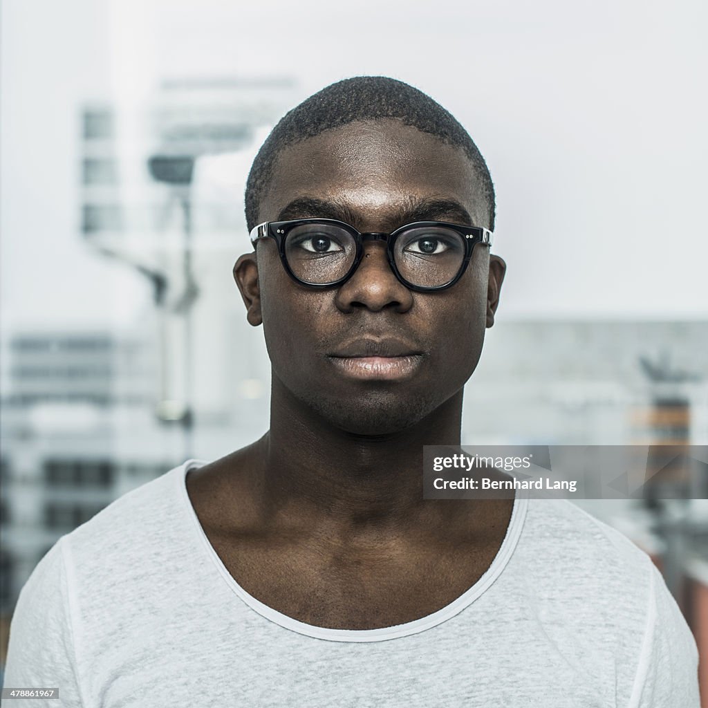 Portrait of young black man