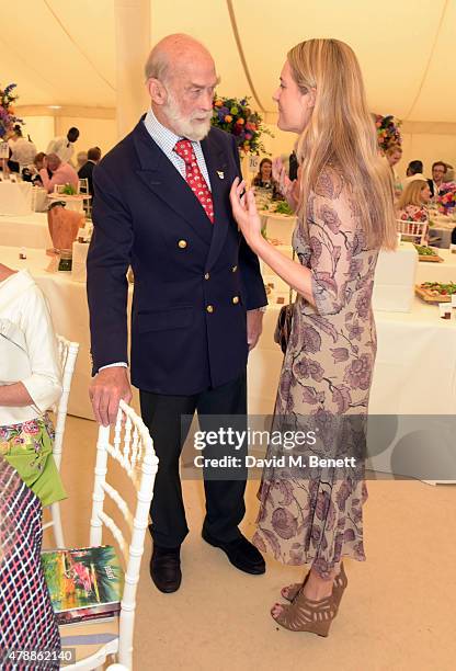 Prince Michael of Kent and guest attend the Carter Style & Luxury Lunch at the Goodwood Festival of Speed on June 28, 2015 in Chichester, England.
