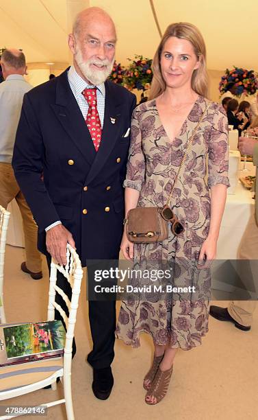 Prince Michael of Kent and guest attend the Carter Style & Luxury Lunch at the Goodwood Festival of Speed on June 28, 2015 in Chichester, England.