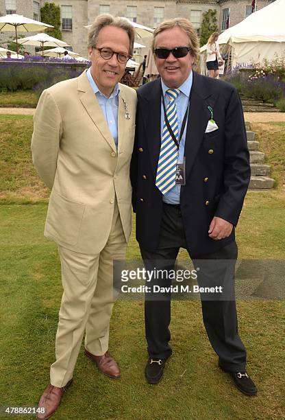 Lord March and Jamie Blandford attend the Carter Style & Luxury Lunch at the Goodwood Festival of Speed on June 28, 2015 in Chichester, England.
