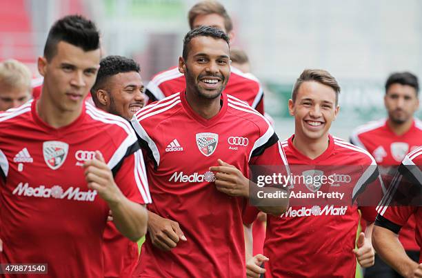 Marvin Matip of FC Ingolstadt in action during first day of training at Audi Sportpark on June 28, 2015 in Ingolstadt, Germany.