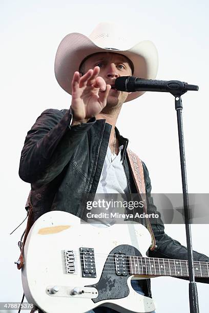 Musician Justin Moore performs during the 2015 FarmBorough Festival at Randall's Island on June 27, 2015 in New York City.