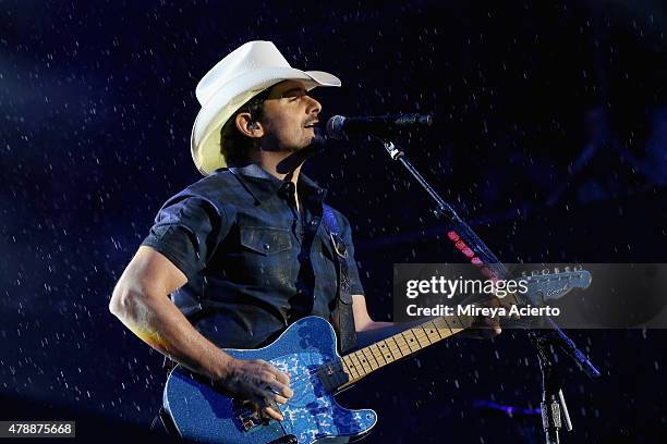 Musician Brad Paisley performs during the 2015 FarmBorough Festival at Randall's Island on June 27, 2015 in New York City.