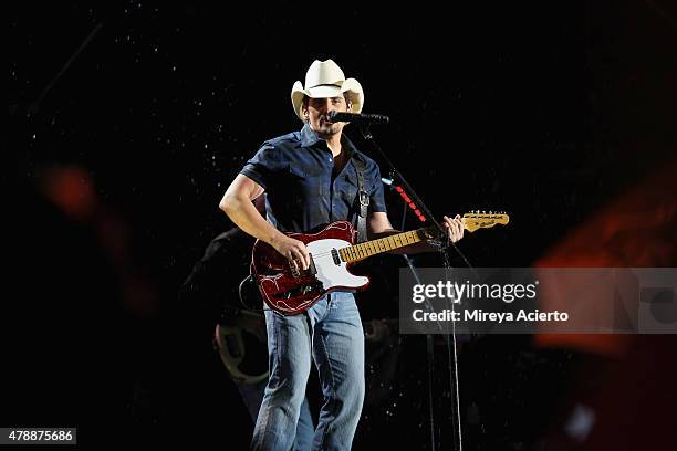 Musician Brad Paisley performs during the 2015 FarmBorough Festival at Randall's Island on June 27, 2015 in New York City.