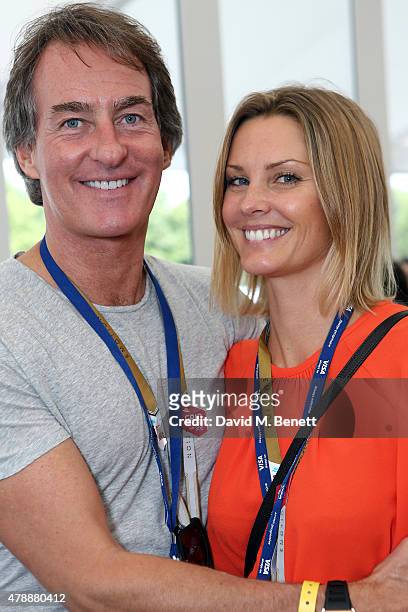 Tim Jeffries and Malin Johansson attend Day Two at the 2015 FIA Formula E Visa London ePrix at Battersea Park on June 28, 2015 in London, England.