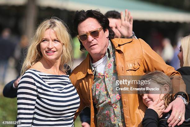 DeAnna Madsen, Michael Madsen and son Luke Ray Madsen attend the 'Hope Lost' photocall at Casa del Cinema on March 15, 2014 in Rome, Italy.