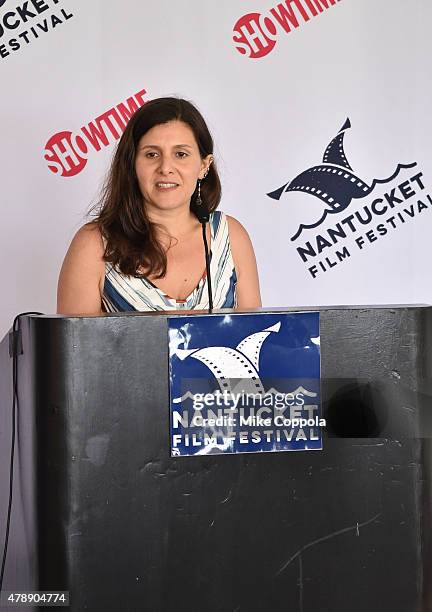 Lydia Cavallo Zasa attends the "Showtime Tony Cox Awards" brunch during the 20th Annual Nantucket Film Festival - Day 5 on June 28, 2015 in...