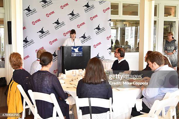 Kate Lyn Sheil attends the "Showtime Tony Cox Awards" brunch during the 20th Annual Nantucket Film Festival - Day 5 on June 28, 2015 in Nantucket,...