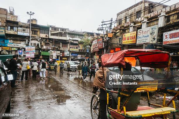 old delhi - delhi street stock pictures, royalty-free photos & images