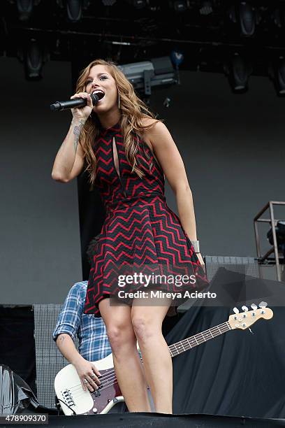 Musician Cassadee Pope performs during 2015 FarmBorough Festival at Randall's Island on June 28, 2015 in New York City.