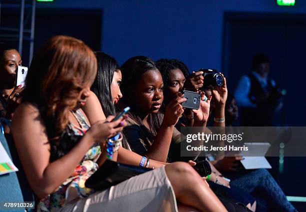 Guests attend the Genius Talks presented by AT&T during the 2015 BET Experience at the Los Angeles Convention Center on June 28, 2015 in Los Angeles,...