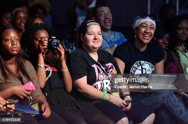 Guests attend the Genius Talks presented by AT&T during the 2015 BET Experience at the Los Angeles Convention Center on June 28, 2015 in Los Angeles,...