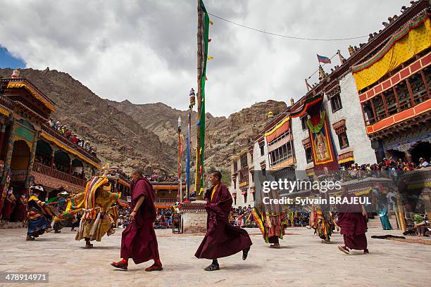 Tse Chu dance mask festival in Hemis Festival, inside the gompa of Hemis, in Ladakh, North west India.