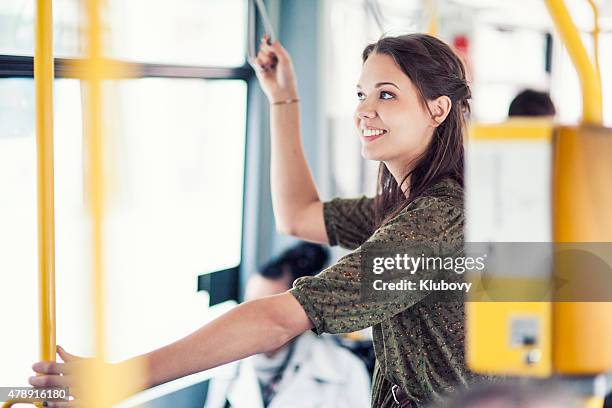 berlin tram commuter - young woman trolley stock pictures, royalty-free photos & images