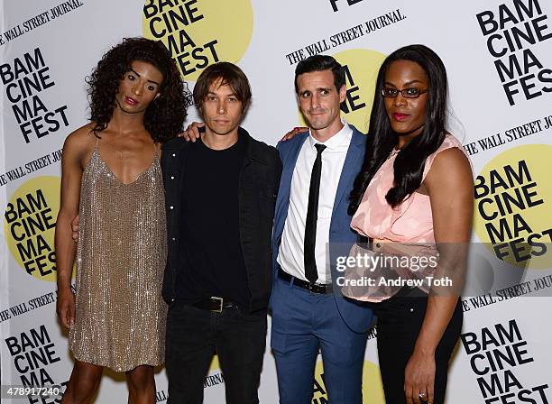 Kitana Kiki Rodriguez, Sean Baker, James Ransone and Mya Taylor attend the "Tangerine" closing night premiere during BAMcinemaFest 2015 at BAM Peter...