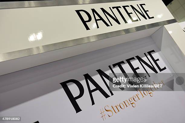 Products and displays are shown during Fashion and Beauty @BETX presented by Pantene during the 2015 BET Experience at the Los Angeles Convention...